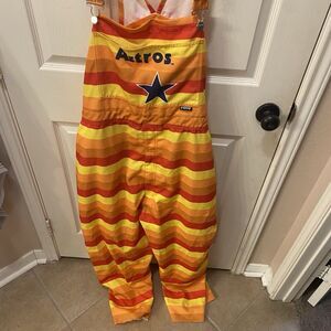 Houston Astros throwback thematic bib overalls manufactured by FOCO Mens 3XL